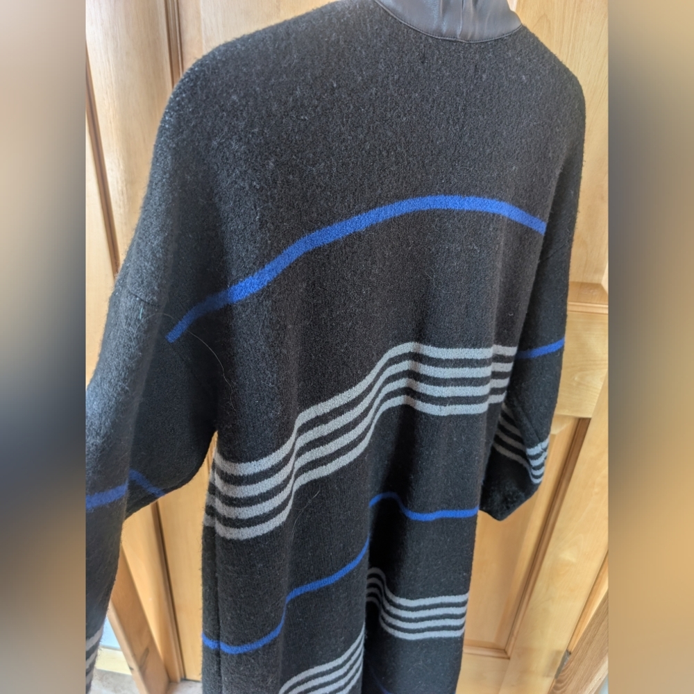 New York & Company Black and Blue Long Cardigan - Picture 8 of 10